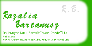 rozalia bartanusz business card